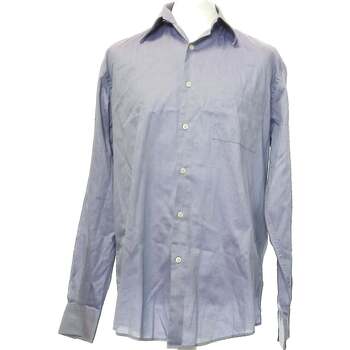 Vêtements Homme Chemises manches longues Azzaro Chemise Manches Longues  42 - T4 - L/xl Violet