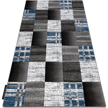 tapis rugsx  tapis alter siena carrés treillis bleu 120x170 cm 