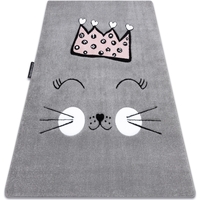 Newlife - Seconde Main Tapis Rugsx Tapis PETIT CAT CHAT COURONNE gris 160x220 cm Gris