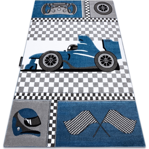 Maison & Déco Tapis Rugsx Tapis PETIT RACE COURSE FORMULA 1 VOITURE 200x290 cm Bleu