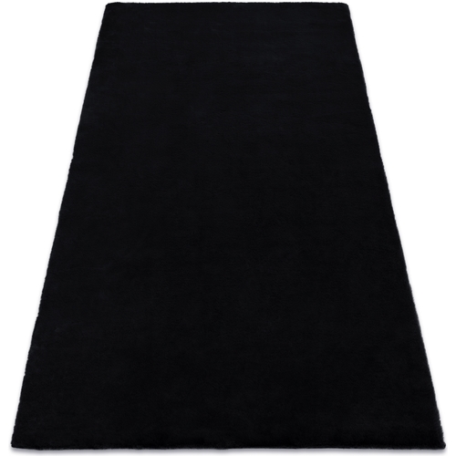 Diam 35 cm Tapis Rugsx Tapis BUNNY noir IMITATION DE FOURRURE DE 160x220 cm Noir