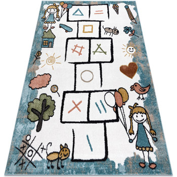 Tables de chevet Tapis Rugsx Tapis FUN Hop pour enfants, la marelle, 240x330 cm Bleu