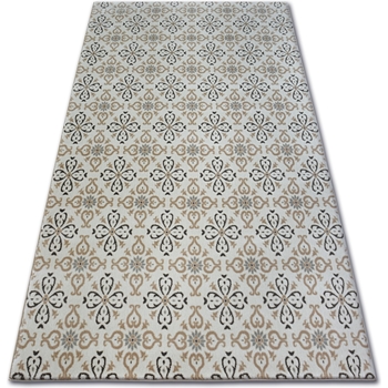 Hall In The Wall Tapis Rugsx Tapis ARGENT - W4949 Fleurs Crème 133x190 cm Blanc