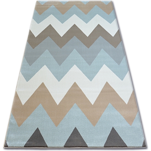 Hall In The Wall Tapis Rugsx Tapis ARGENT - W4936 Zigzag Bleu 133x190 cm Bleu