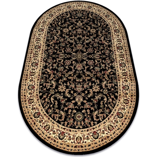 Diam 35 cm Tapis Rugsx Tapis ROYAL ADR ovale modèle 1745 noir 200x290 cm Noir