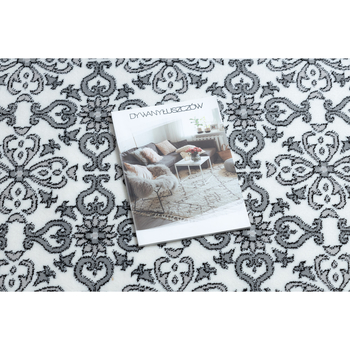 Rugsx Tapis ARGENT - W4949 Fleurs blanc / gris 133x190 cm Blanc