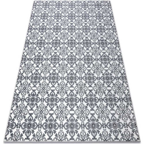 Hall In The Wall Tapis Rugsx Tapis ARGENT - W4949 Fleurs blanc / 133x190 cm Blanc