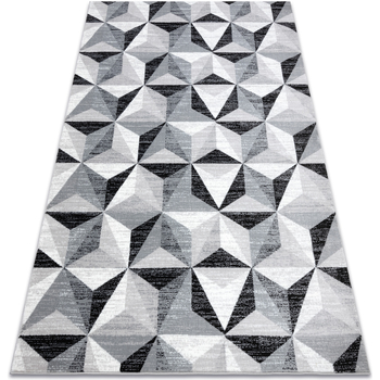 Tables de chevet Tapis Rugsx Tapis ARGENT - W6096 Triangles gris et 240x330 cm Gris