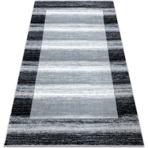 Hall In The Wall Tapis Rugsx Tapis ARGENT - W9557 Cadre, vintage, lignes 133x190 cm Gris