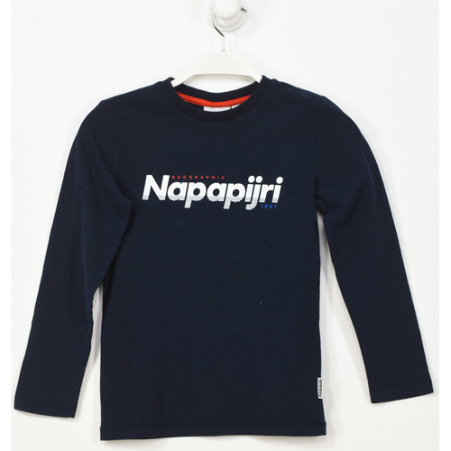Vêtements Garçon T-shirts manches longues Napapijri GA4EQF-176 Bleu