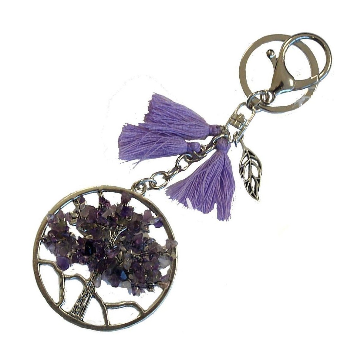 Accessoires textile Porte-clés Sud Trading Porte clefs ou Bijou de sac Arbre de vie - Violet Violet