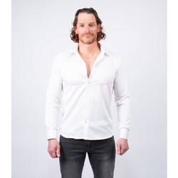 Vêtements Homme Chemises manches longues Hollyghost Chemise blanche à boutonner avec col français Blanc