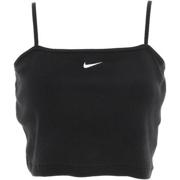 Vêtements Femme Débardeurs / T-shirts sans manche Nike W nsw essntl rib crop top Noir