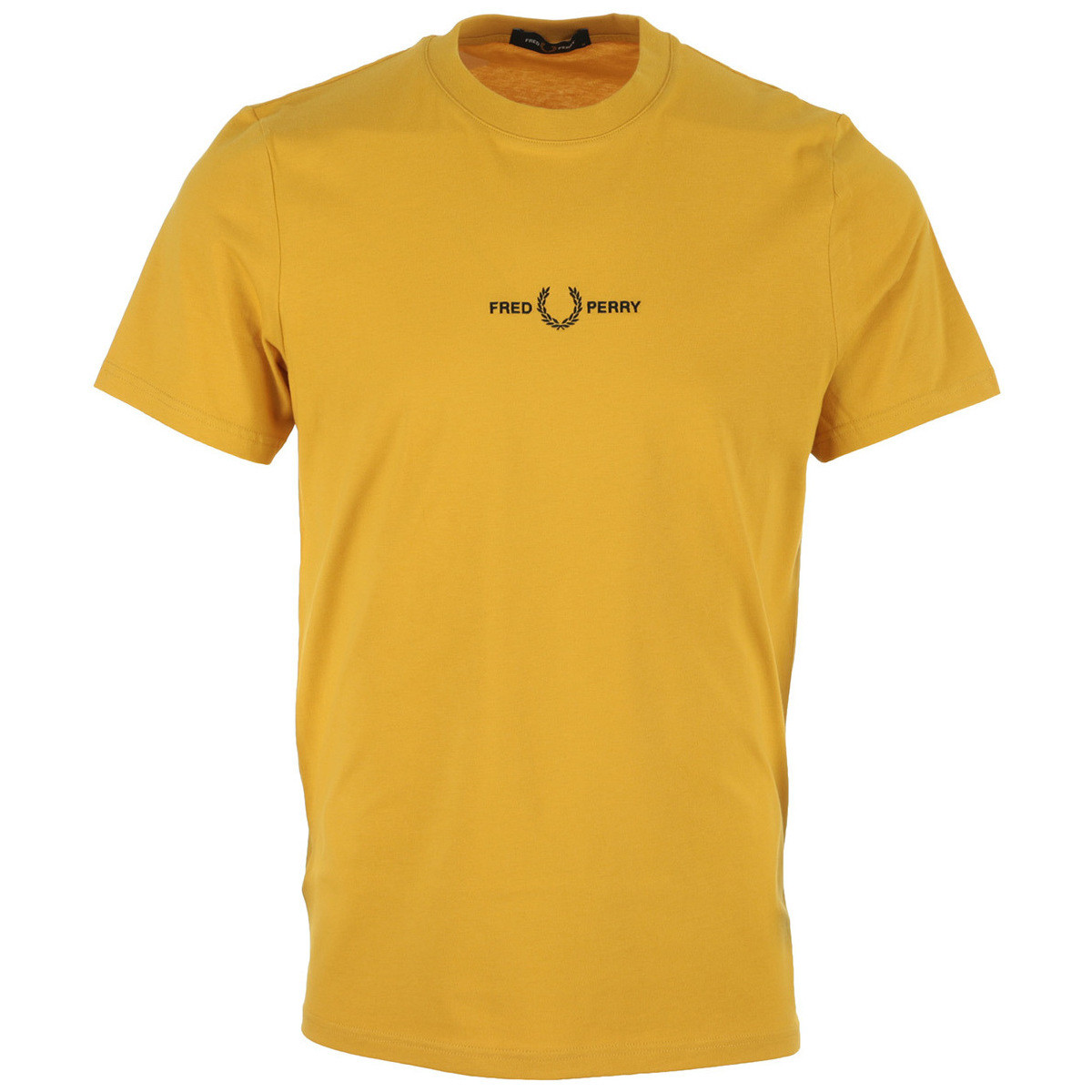 Vêtements Homme T-shirts manches courtes Fred Perry Embroidered T-Shirt Jaune