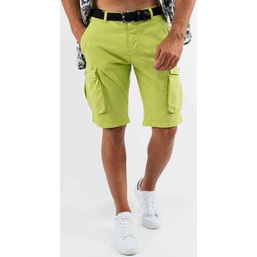 Vêtements Homme distressed-finish Shorts / Bermudas Sinequanone Short cargo anis Vert