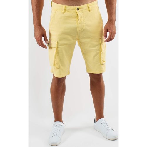 Vêtements Homme distressed-finish Shorts / Bermudas Sinequanone Short cargo jaune Jaune