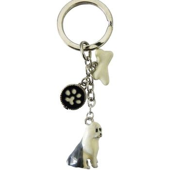 Accessoires textile Porte-clés Utilisez au minimum 1 lettre majuscule Porte-clés chien Blanc