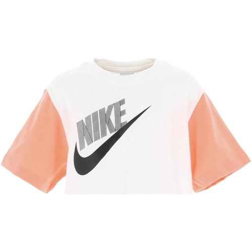 Vêtements Fille T-shirts manches courtes Nike G nsw tee essntl boxy tee dnc Blanc