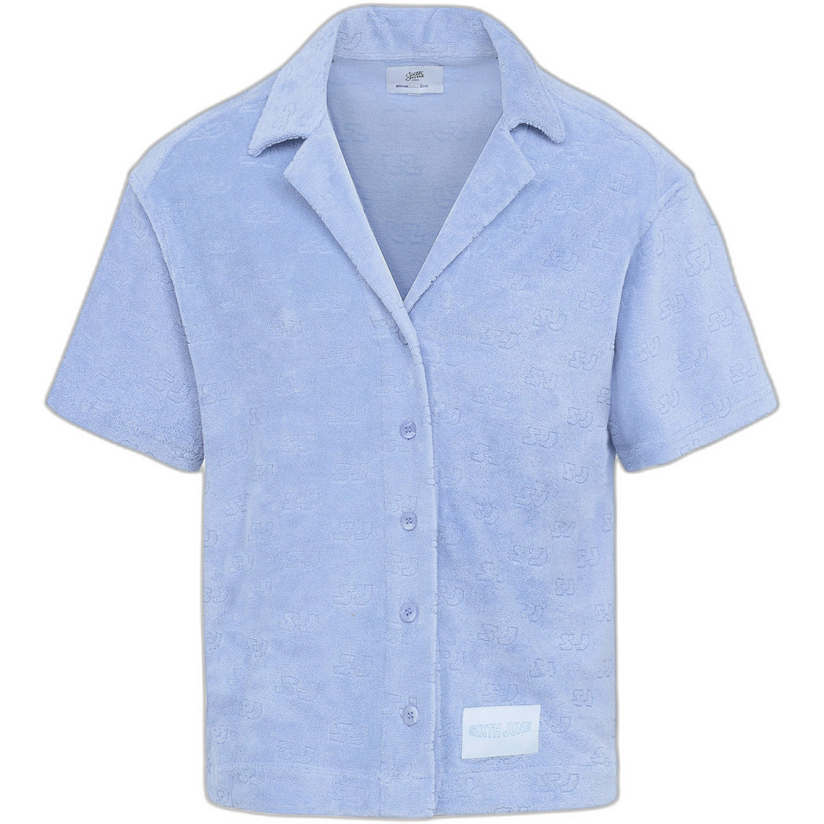 Vêtements Homme Chemises manches longues Sixth June Chemise  Monogram Towel Bleu