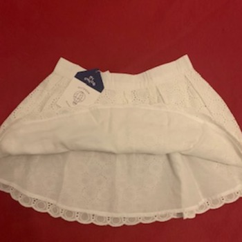 Vêtements Fille Jupes Chicco Jupe fille broderie anglaise Blanc