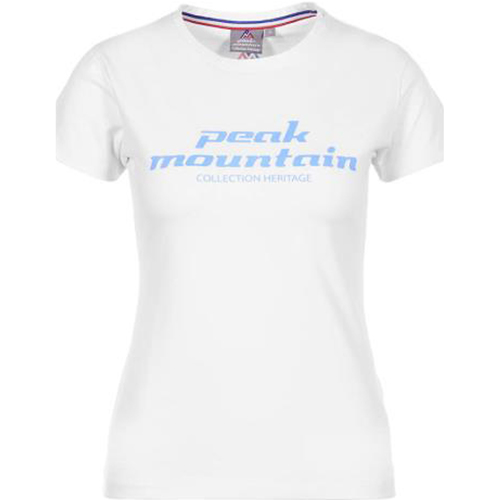 Vêtements Femme Blouson Polaire Fille Facesare Peak Mountain T-shirt manches courtes femme ACOSMO Blanc