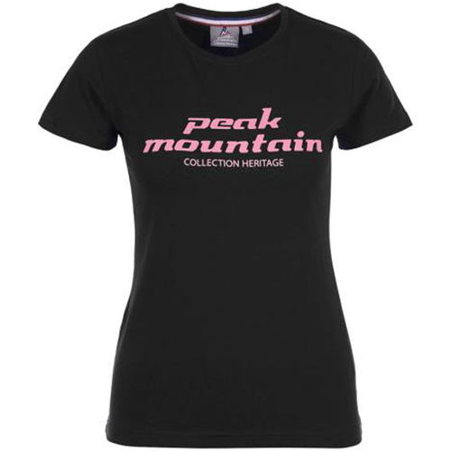 Vêtements Femme T-shirts manches courtes Peak Mountain T-shirt manches courtes femme ACOSMO Noir