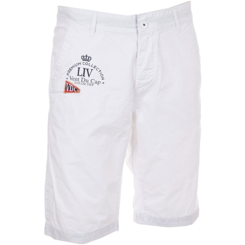 Vêtements Homme Shorts / Bermudas Vent Du Cap Kni Bermuda homme CANARY Blanc