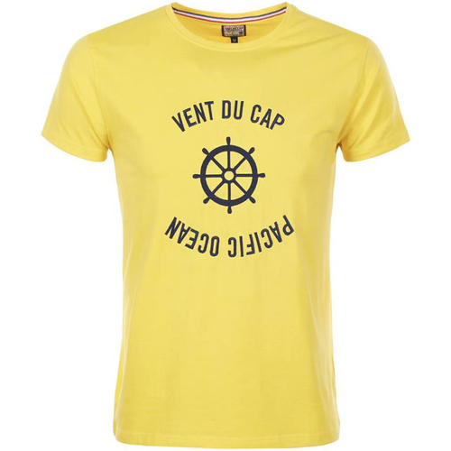 Vêtements Homme T-shirts manches courtes Vent Du Cap drop-brim T-shirt manches courtes homme CHERYL Jaune