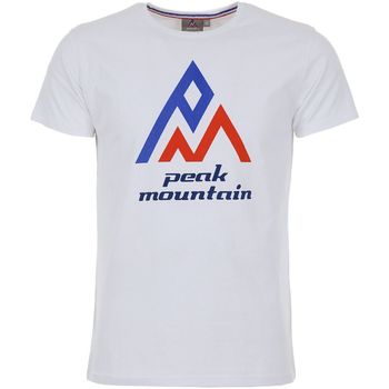 Vêtements Homme Coupe-vent Femme Ajikfla Peak Mountain T-shirt manches courtes homme CIMES Blanc