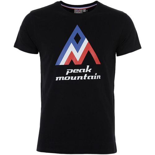 Vêtements Homme Coupe-vent Femme Ajikfla Peak Mountain T-shirt manches courtes homme CIMES Noir