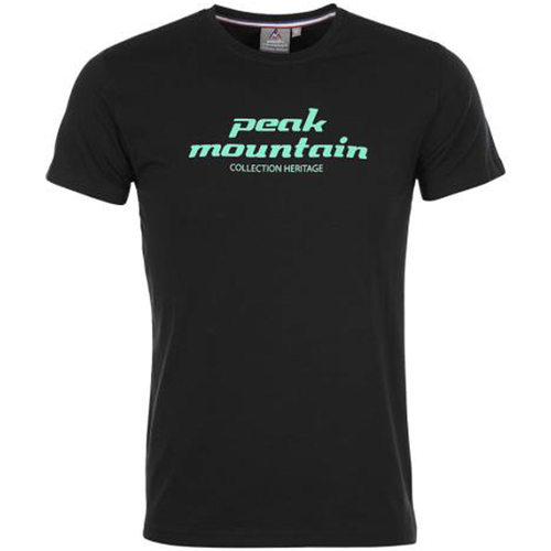 Vêtements Homme Coupe-vent Femme Ajikfla Peak Mountain T-shirt manches courtes homme COSMO Noir