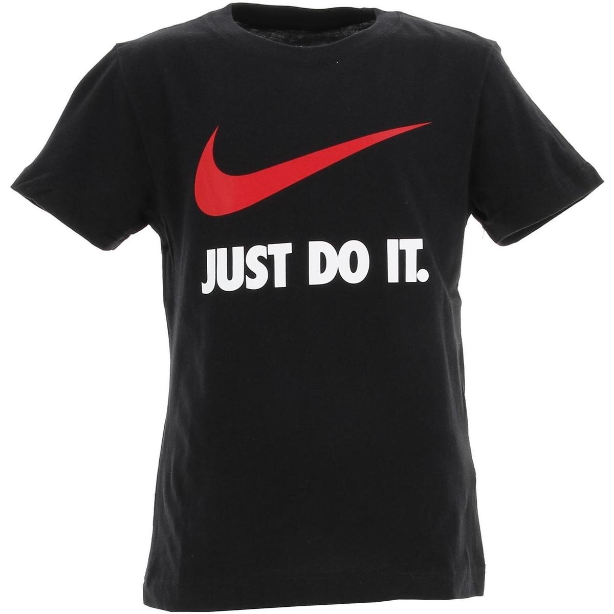 Vêtements Enfant T-shirts manches courtes Nike Nkb swoosh jdi ss tee Noir