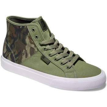 Chaussures Homme Chaussures de Skate DC Shoes style Manual HI Ripstop Vert