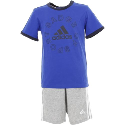 Vêtements Garçon T-shirts manches courtes adidas PureBoost Originals Logo roy grc set tee cdt Bleu