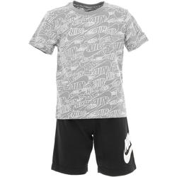 Vêtements Enfant T-shirts manches courtes Nike Nsw  read aop short set Gris Anthracite foncé