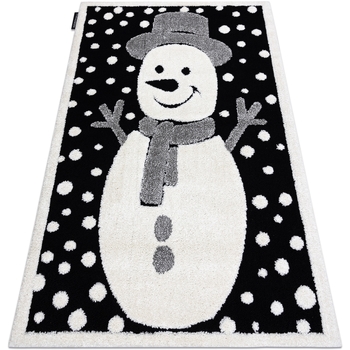 Maison & Déco Tapis Rugsx Tapis enfant moderne JOY Snowman bonhomme de neige 120x170 cm Noir