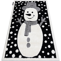 Maison & Déco Tapis Rugsx Tapis enfant moderne JOY Snowman bonhomme de neige 140x190 cm Noir