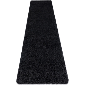 Maison & Déco Tapis Rugsx Tapis, le tapis de couloir SOFFI shaggy 5cm noir - 70x300 cm Noir