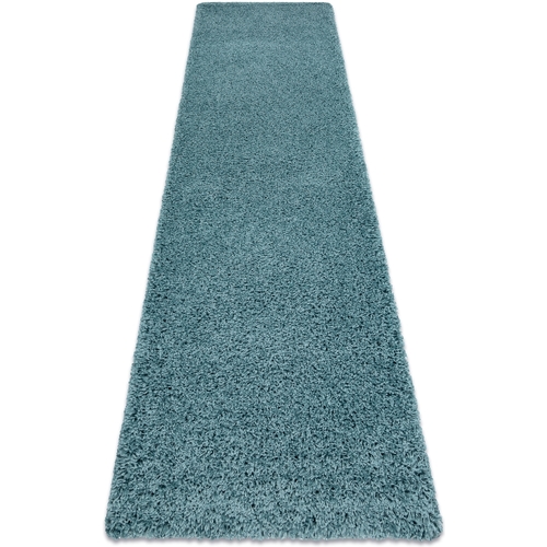 La Plume Doree Tapis Rugsx Tapis, le tapis de couloir SOFFI shaggy 70x250 cm Bleu