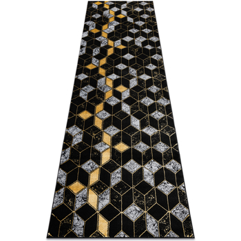 La Plume Doree Tapis Rugsx Tapis, le tapis de couloir GLOSS moderne 70x250 cm Noir
