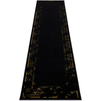 La Plume Doree Tapis Rugsx Tapis, le tapis de couloir GLOSS moderne 70x250 cm Noir