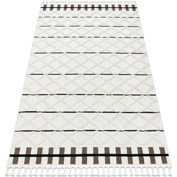 tapis rugsx  tapis sevilla y611a treillis, diamants marron / 80x150 cm 