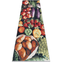 Maison & Déco Tapis Rugsx Tapis lavable ANDRE 1711 Fruits et légumes, pour  80x200 cm Vert