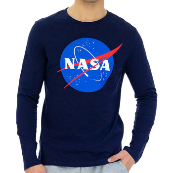 Vêtements Homme T-shirts manches longues Nasa -NASA10T Bleu