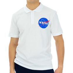 Vêtements Homme Polos manches courtes Nasa -NASA09P Blanc