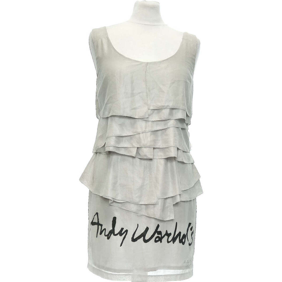 Vêtements Femme buy evans printed overlay bardot dress robe courte  36 - T1 - S Gris Gris