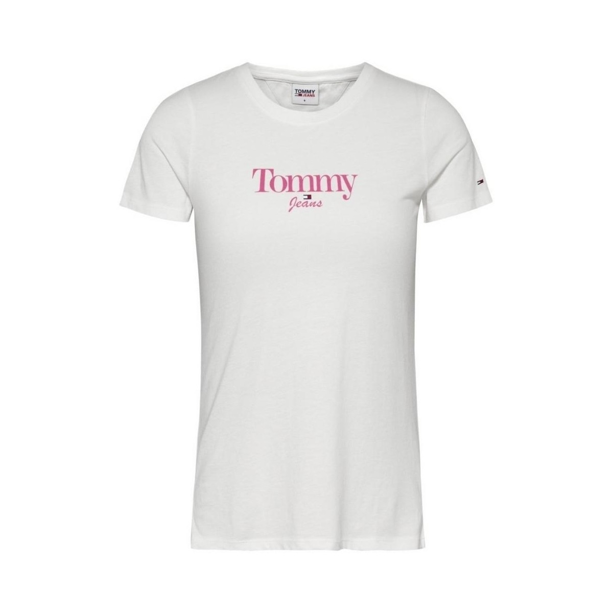 Vêtements Femme T-shirts & Polos Tommy Jeans T Shirt Femme  Ref 57225 YBL Ecru Beige