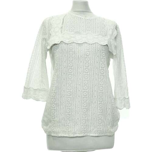 Vêtements Femme Les Petites Bomb Zara top manches longues  38 - T2 - M Blanc Blanc
