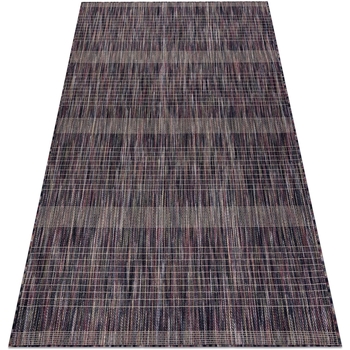 Tapis Windsor 22915 Rosette Tapis Rugsx Moderno tapis SIZAL FISY Rayures 20777A marron / v 80x150 cm Marron