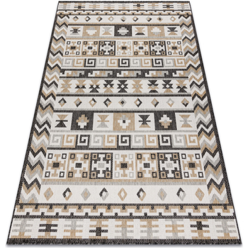 Maison & Déco Tapis Rugsx Tapis SIZAL COOPER Aztèque, Etno, Zigzag 22218 80x150 cm Beige